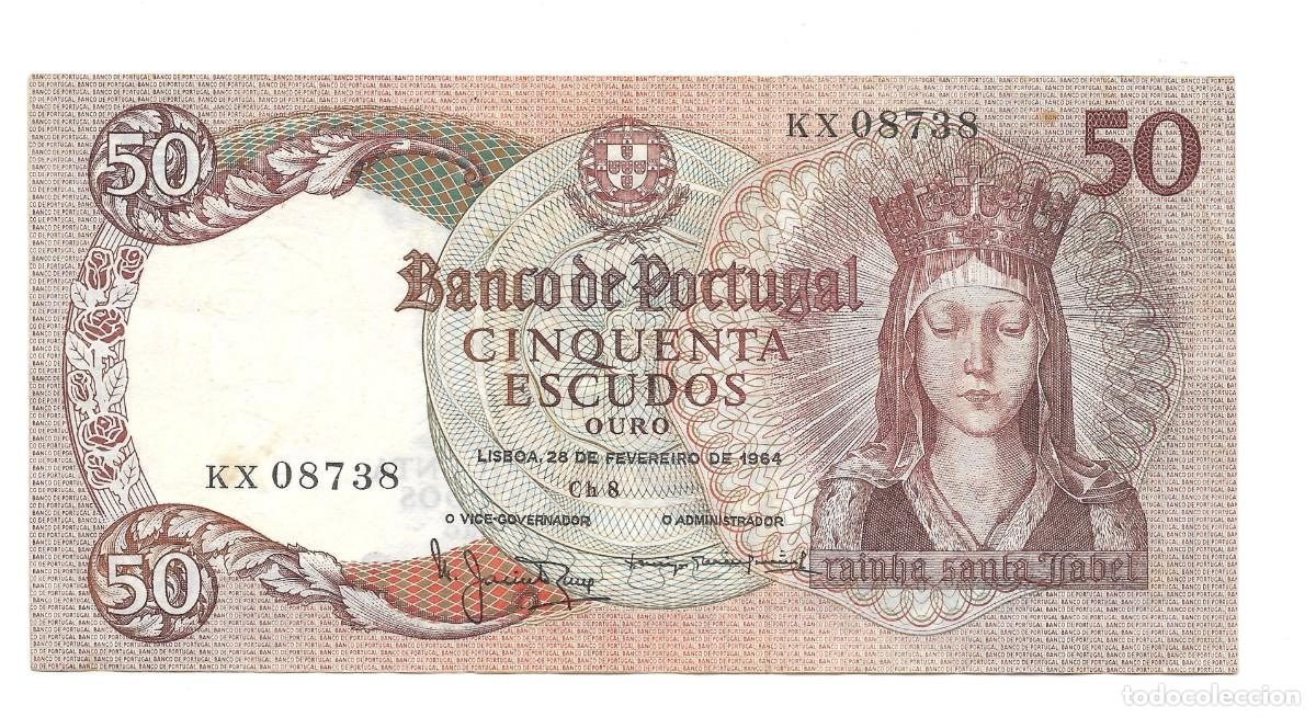 Billetes extranjeros: Billete de 50 Escudos de Portugal 1964 XF.