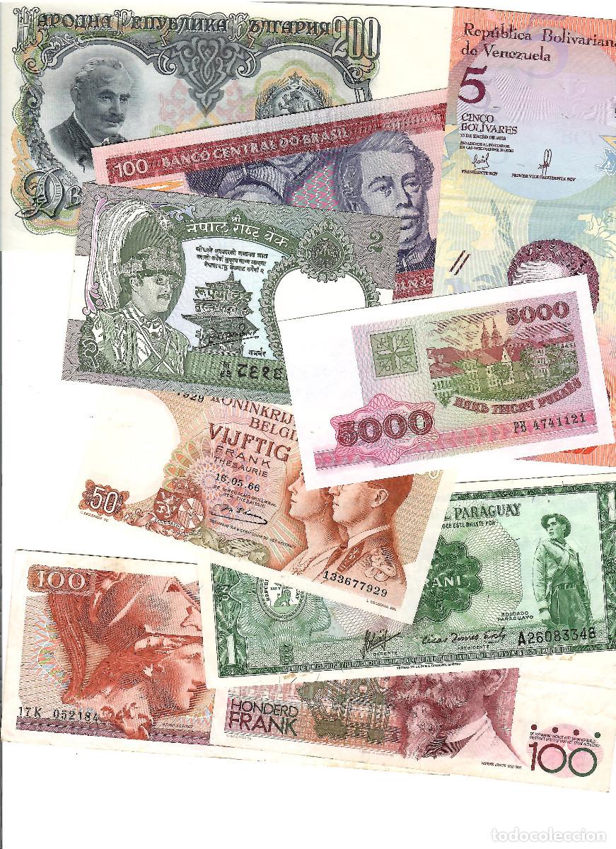 Billetes extranjeros: BONITO LOTE BILLETES DEL MUNDO