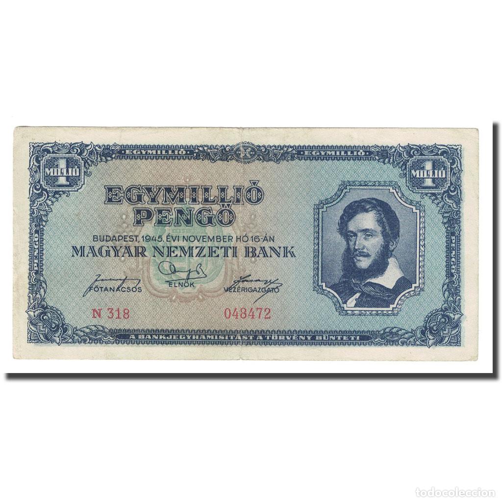 Billetes extranjeros: [#643474] Billete, 1,000,000 Peng&ouml;, 1945, Hungr&iacute;a, 1945-11-16, KM:122, MBC