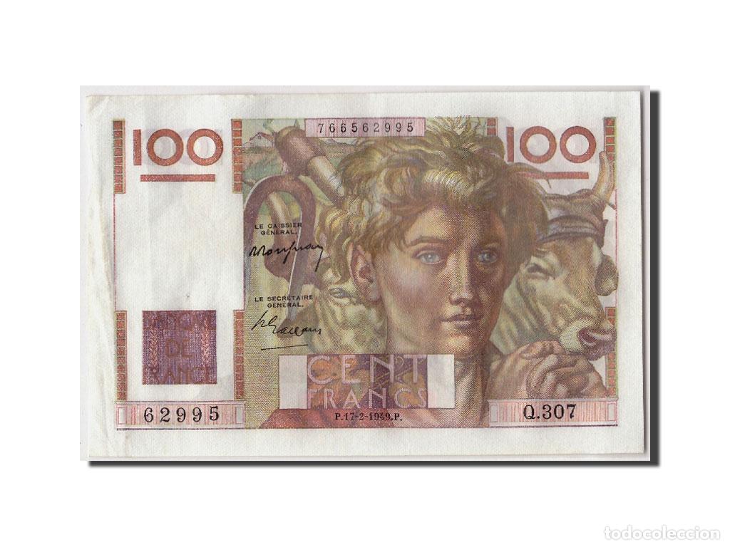Billetes extranjeros: [#306436] Billete, Francia, 100 Francs, 100 F 1945-1954 ''Jeune Paysan'', 1949
