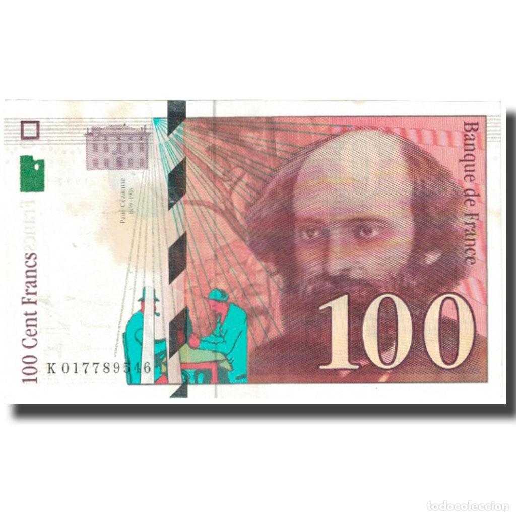 Billetes extranjeros: [#623989] Francia, 100 Francs, C&eacute;zanne, 1997, 1997, MBC, Fayette:F74.01, KM:158a