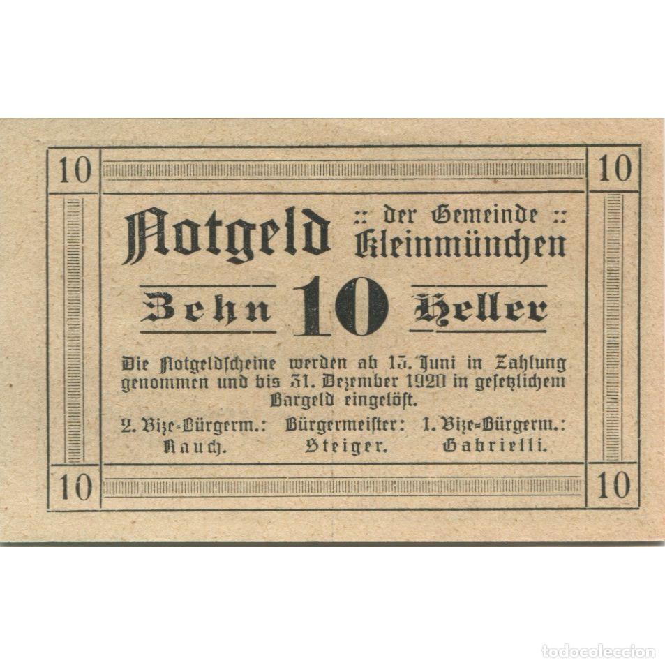Billetes extranjeros: [#282232] Billete, Austria, Kleinm&uuml;nchen, 10 Heller, Eglise 1920-12-31, SC Mehl:FS 456a