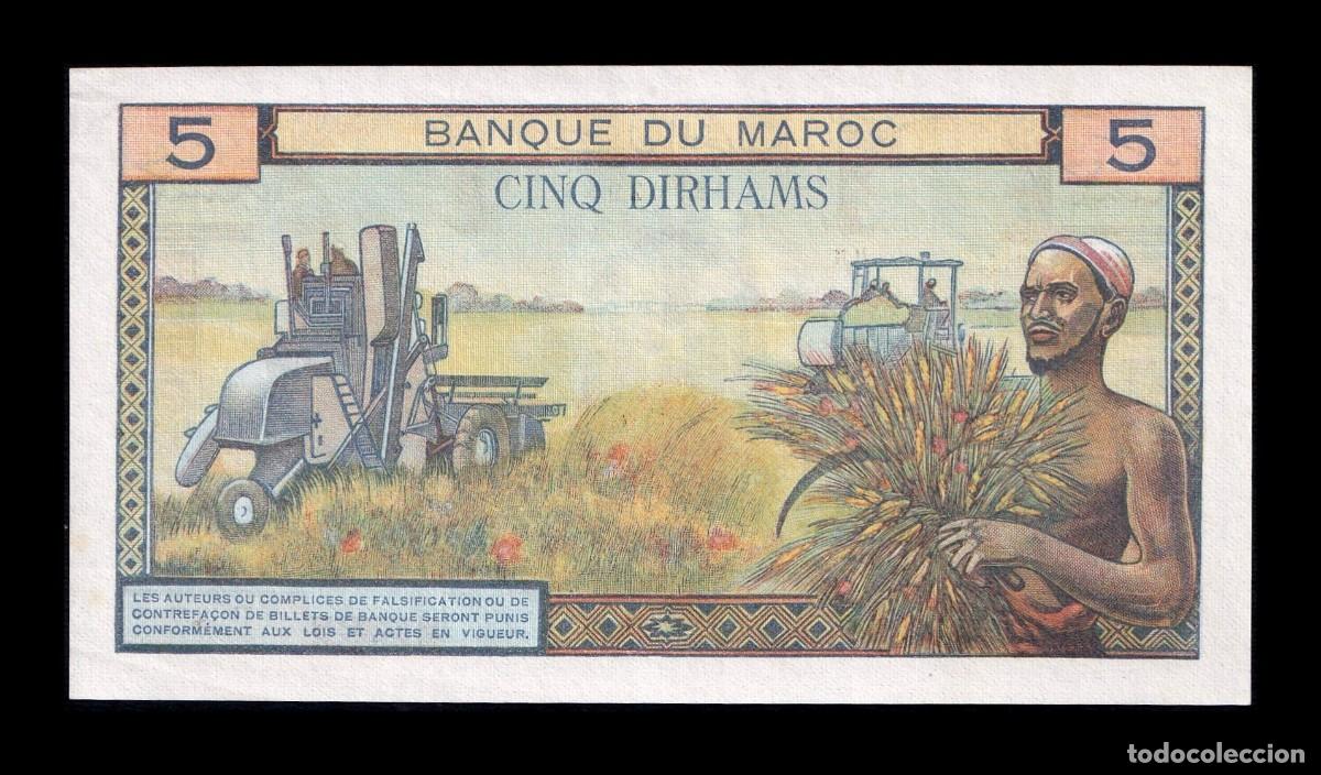 Billetes extranjeros: Marruecos 5 Dirhams 1968 Pick 53e Sc- aUnc - Foto 2