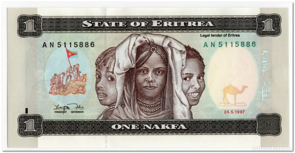 Billetes extranjeros: ERITREA,1 NAKFA,1997,P.1,UNC