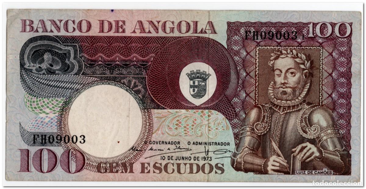 Billetes extranjeros: ANGOLA,100 ESCUDOS,1973,P.106,VF