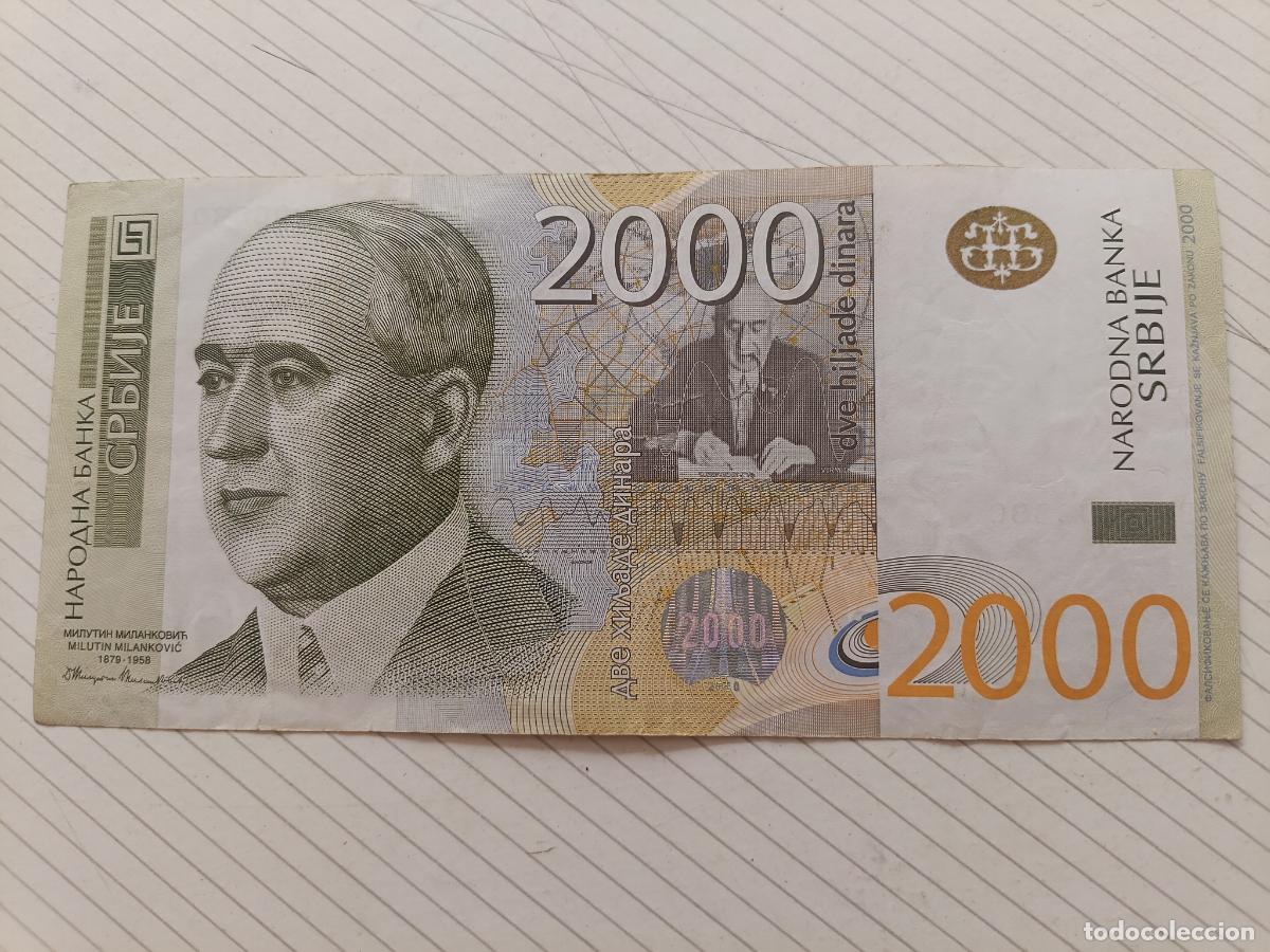 Billetes extranjeros: SERBIA 2000 Dinares a&ntilde;o 2012 MBC