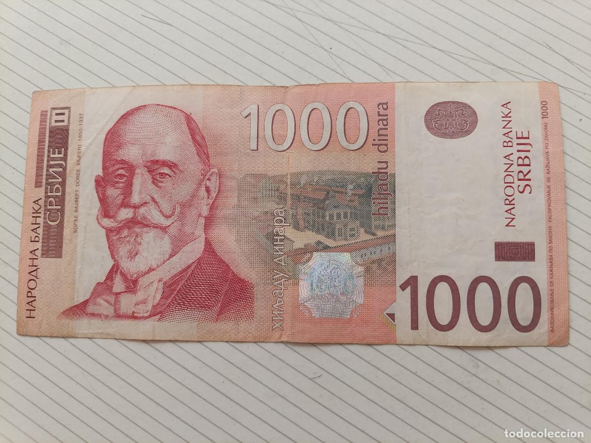 Billetes extranjeros: SERBIA 1000 Dinares a&ntilde;o 2014