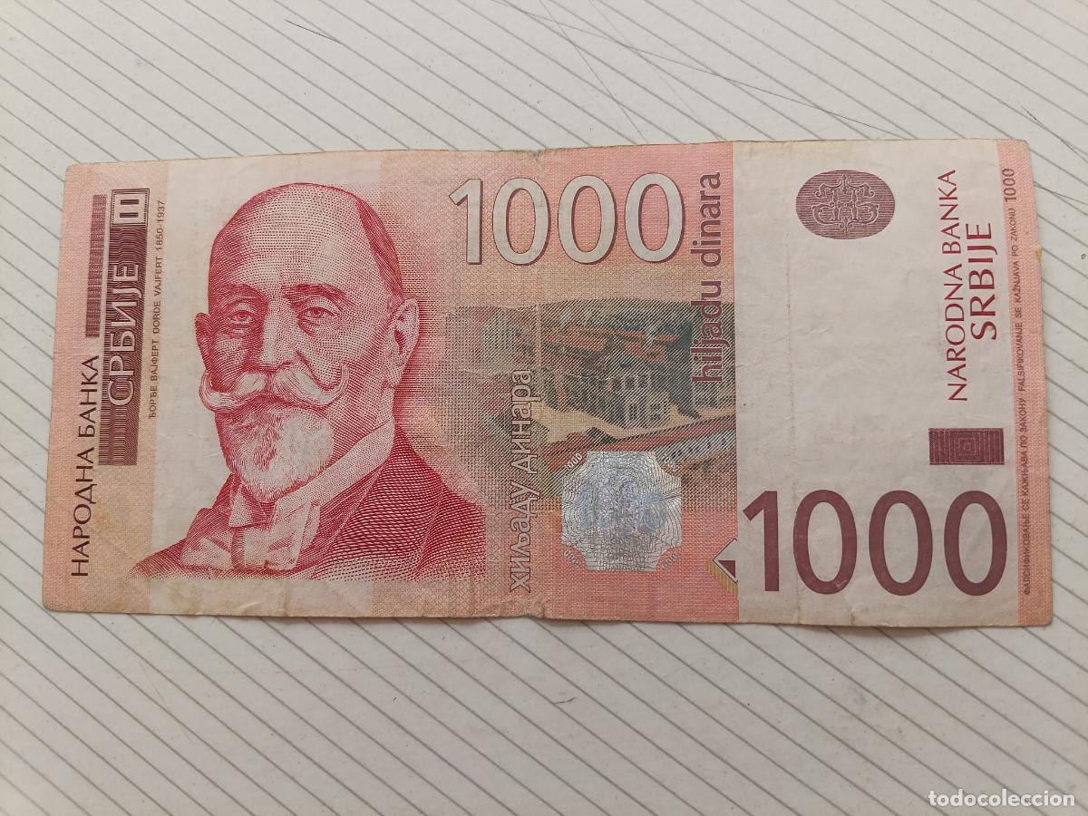 Billetes extranjeros: SERBIA 1000 Dinares a&ntilde;o 2014