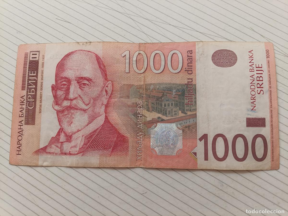 Billetes extranjeros: SERBIA 1000 Dinares a&ntilde;o 2014
