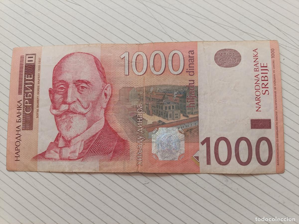 Billetes extranjeros: SERBIA 1000 Dinares a&ntilde;o 2014