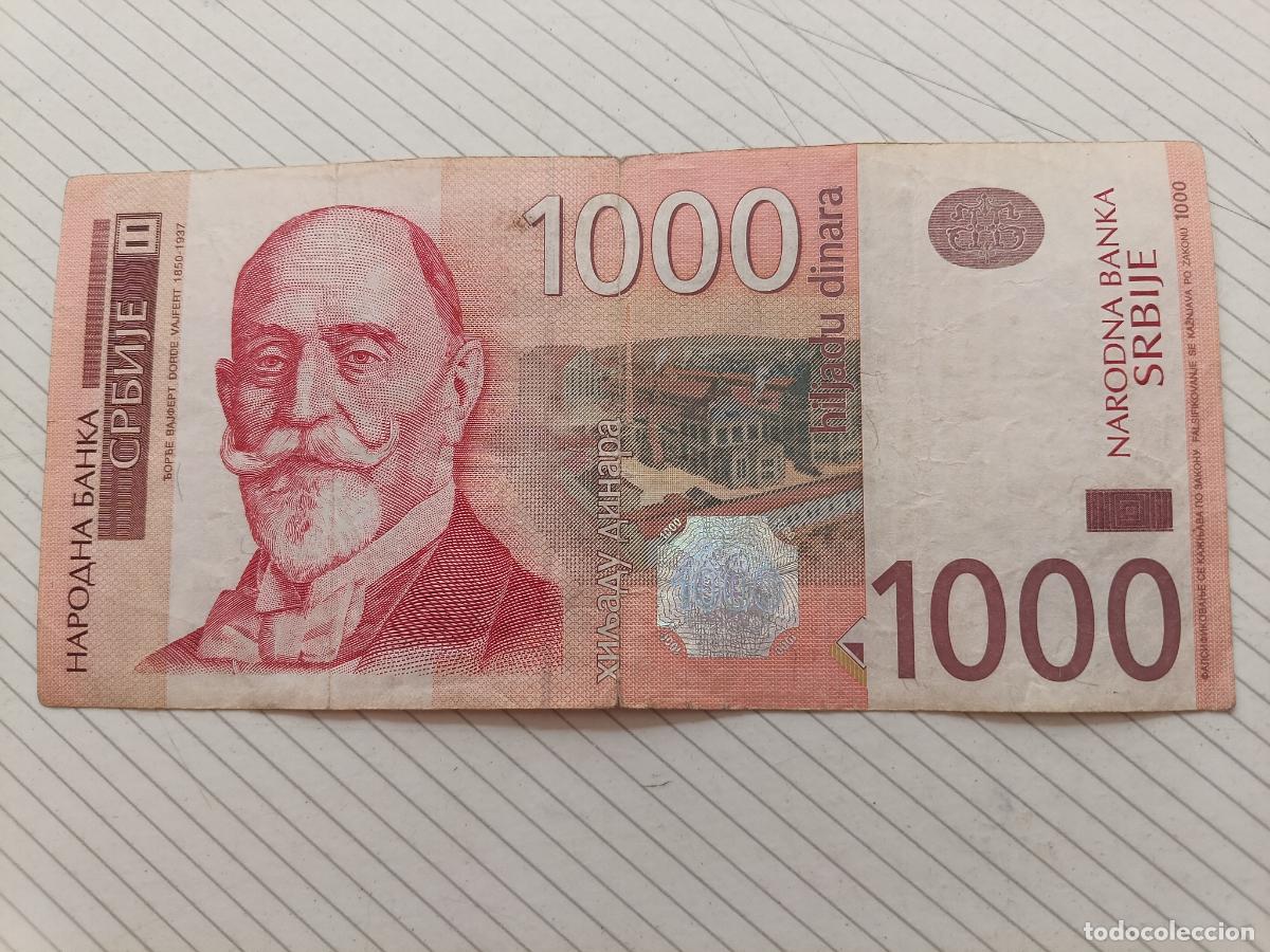 Billetes extranjeros: SERBIA 1000 Dinares a&ntilde;o 2014