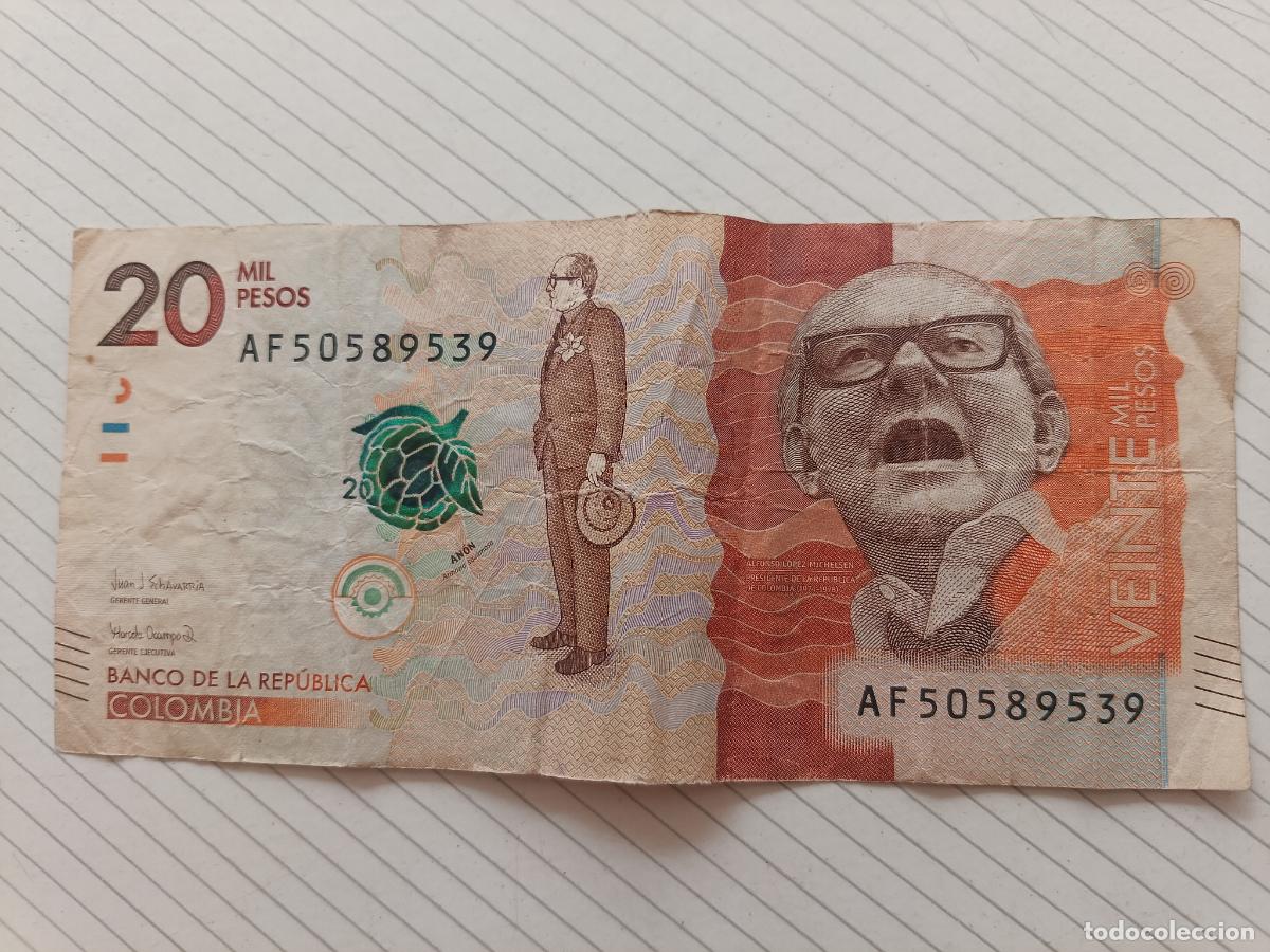 Billetes extranjeros: Colombia. 20000 pesos de 2017