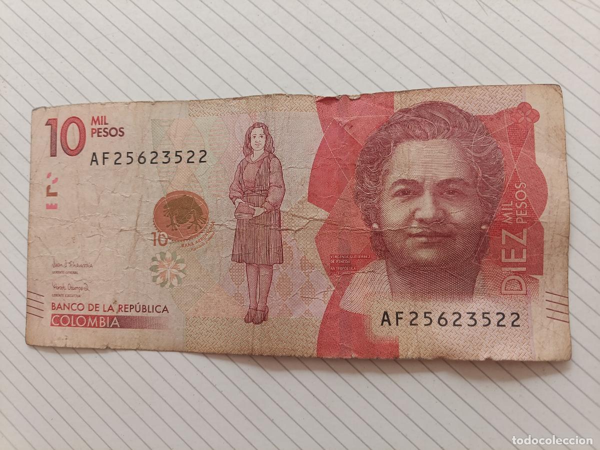 Billetes extranjeros: Colombia. 10000 pesos de 2018
