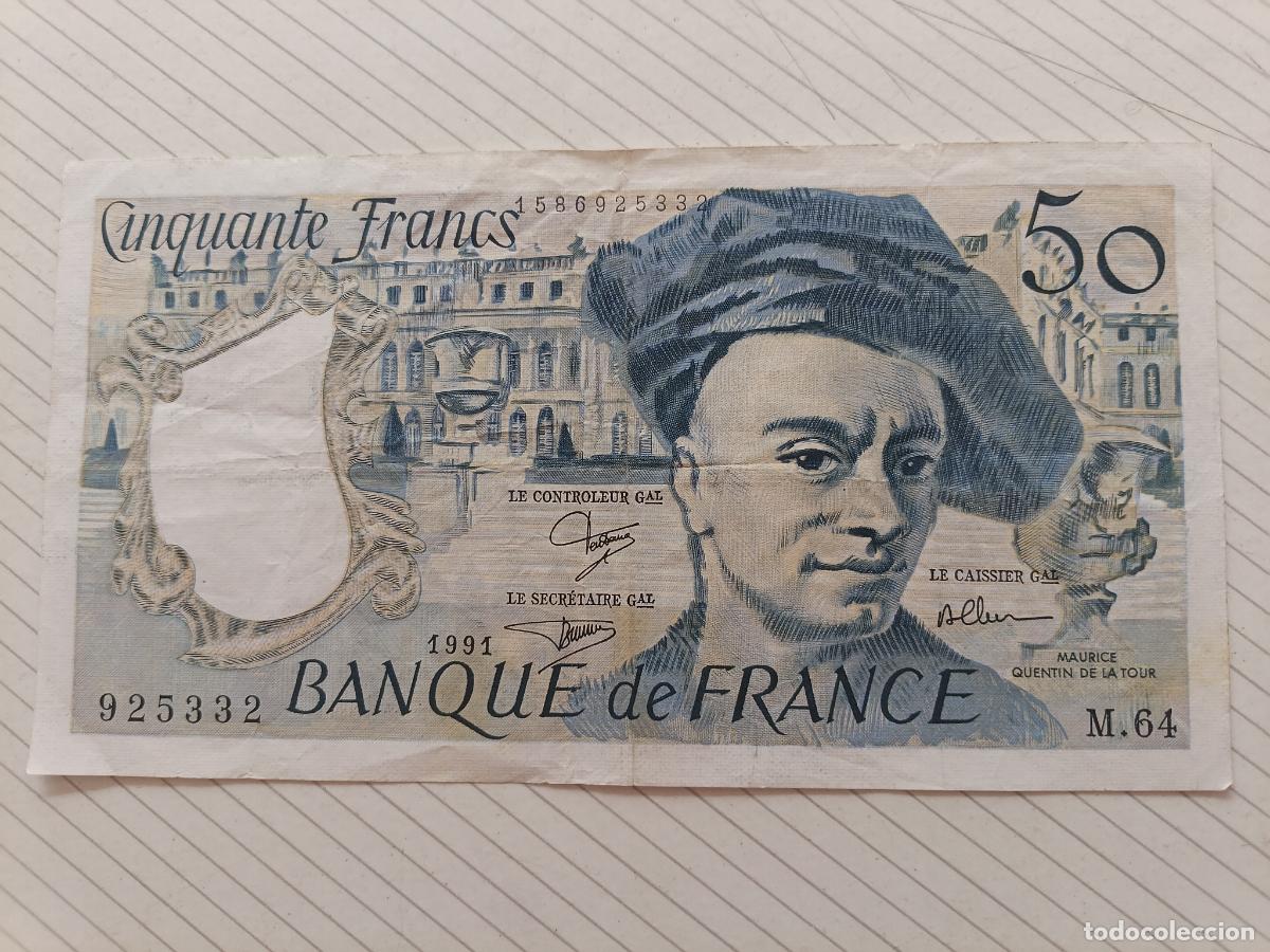 Billetes extranjeros: FRANCIA. 50 FRANCOS 1991, BUEN ESTADO
