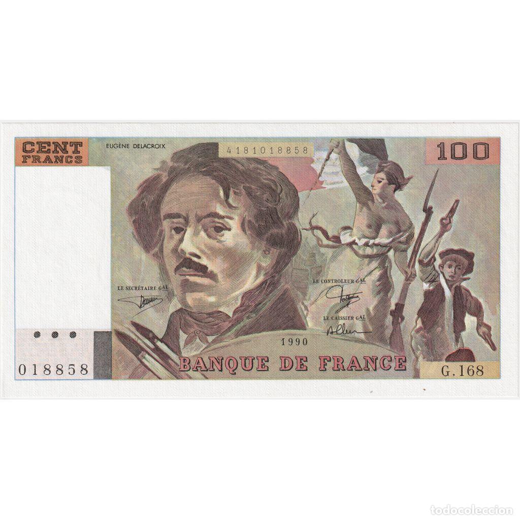 Billetes extranjeros: [#336728] Francia, 100 Francs, Delacroix, 1990, G.168, UNC