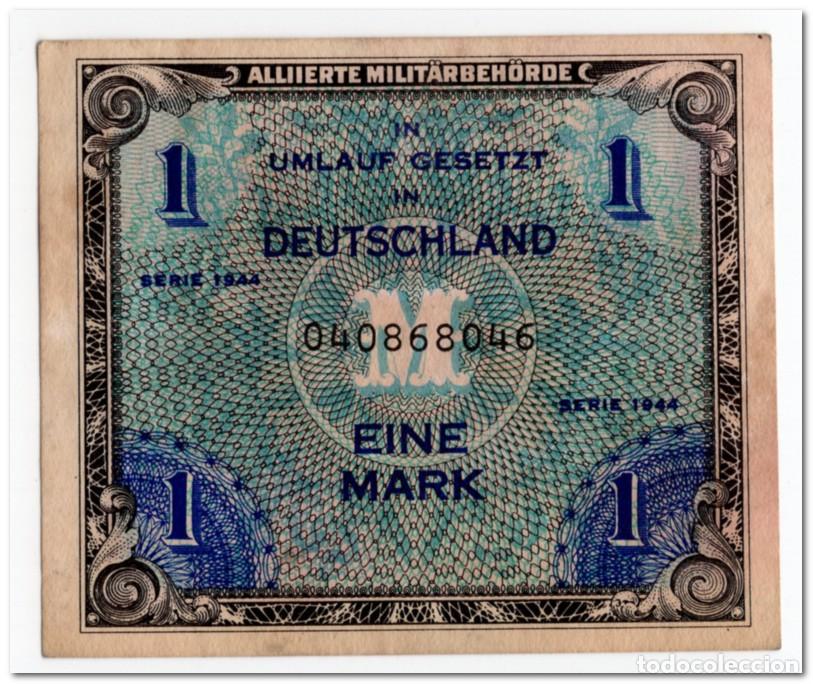 Billetes extranjeros: GERMANY,MILITARY CURRENCY,1 MARK,1944,P.192b,XF
