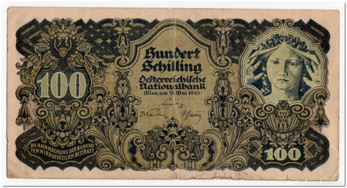 Billetes extranjeros: AUSTRIA,100 SHILLING,1945,P.118,VF