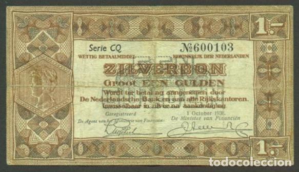 Billetes extranjeros: HOLANDA (Paises Bajos). 1 gulden 1938. Pick 61.