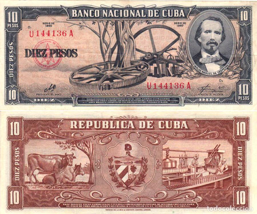 Billets internationaux: BILLETE CUBA - 10 PESOS - 1960 - FIRMA DEL CHE - ESCASO - PLANCHA