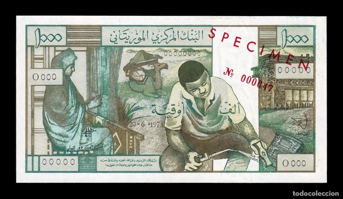 Billetes extranjeros: Mauritania 1000 Ouguiya 1973 Pick 3s Specimen Sc Unc