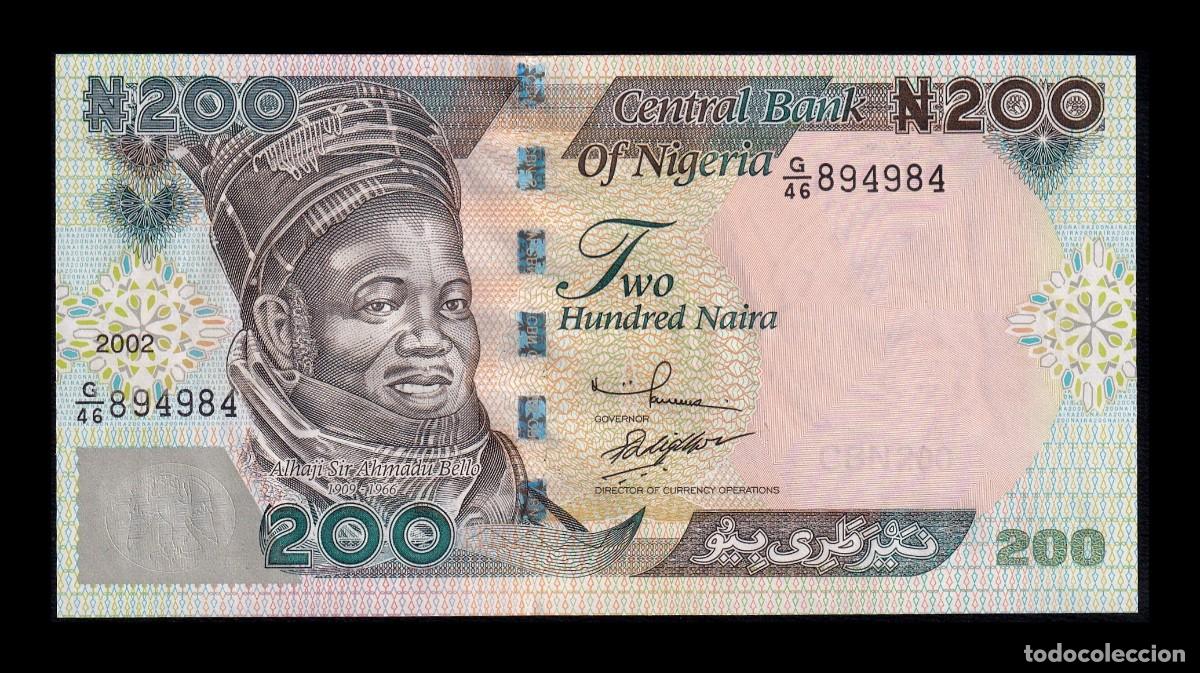 Billetes extranjeros: Nigeria 200 Naira 2002 Pick 29a Ebc Xf