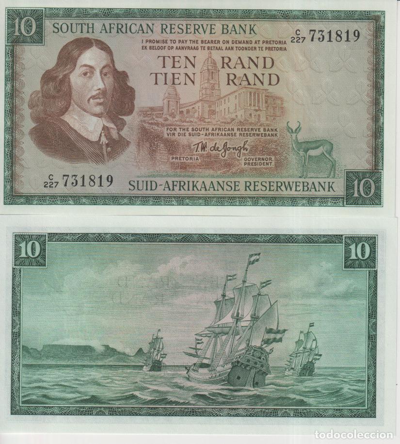 Billetes extranjeros: Sur Africa 10 rand Pick 114 SC/UNC