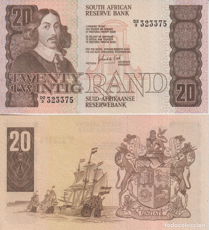 Billetes extranjeros: Sur Africa 20 rand Pick 121 c SC/UNC