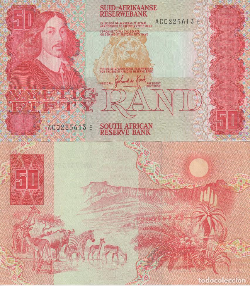 Billetes extranjeros: Sur Africa 50 rand Pick 122 a SC/UNC
