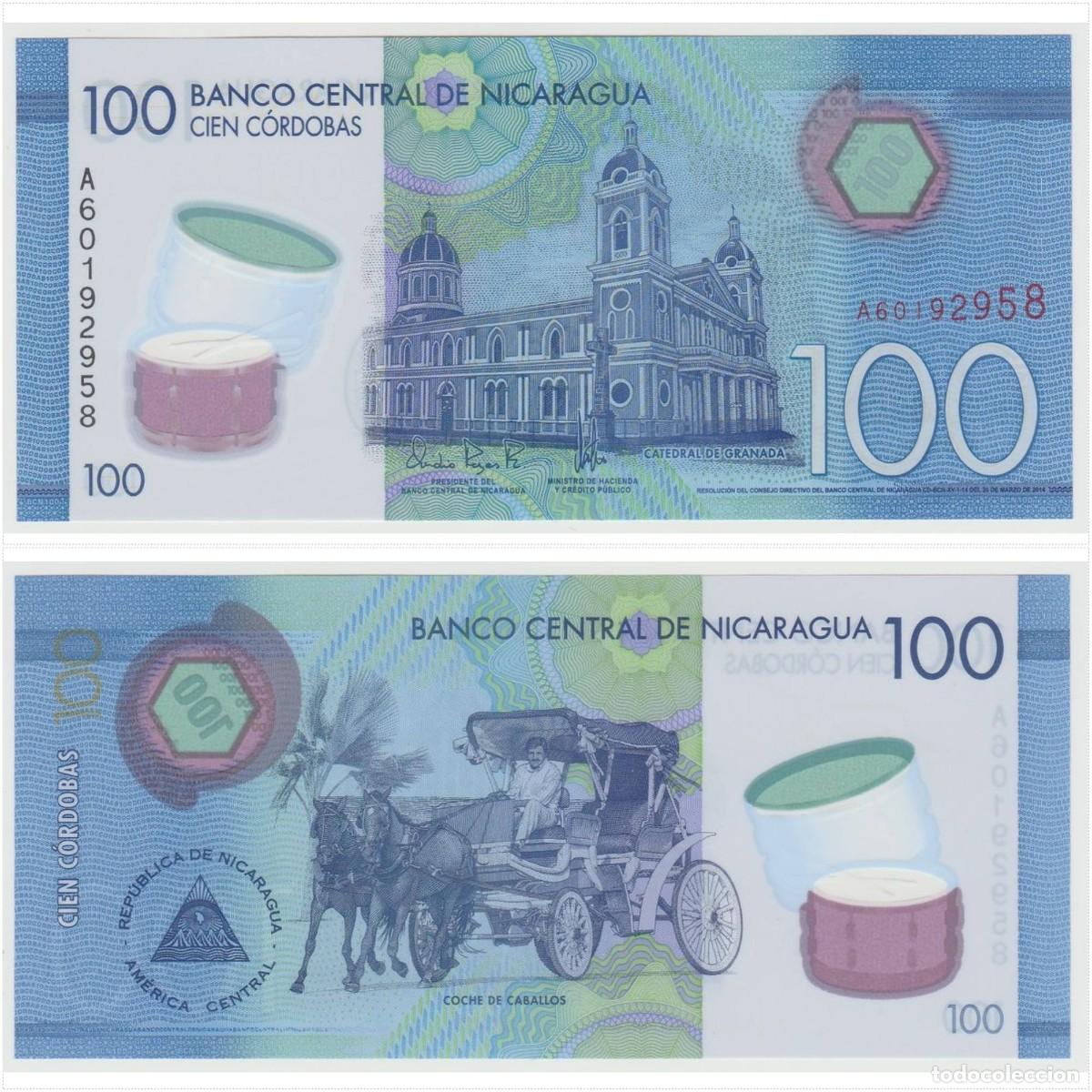 Billetes extranjeros: Nicaragua 100 Cordobas 2014 Pick 212 Pol&iacute;mero Sin Circular (el de la foto)