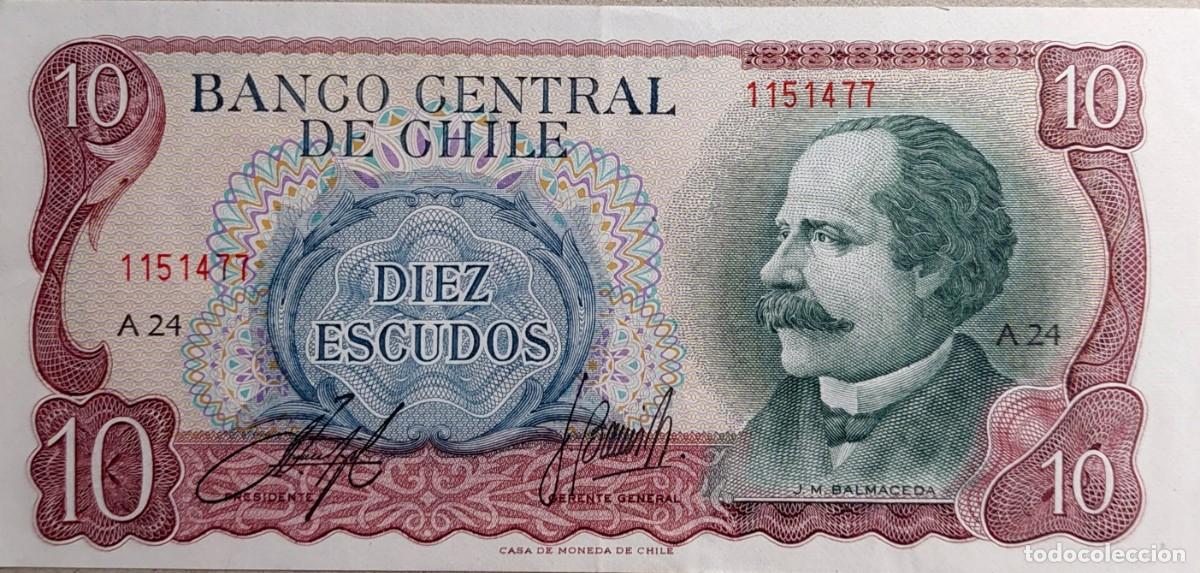 Billetes extranjeros: LOTE DE 4 BILLETES SIN CIRCULAR DE ( BANCO CENTRAL DE CHILE ) 1970 /71