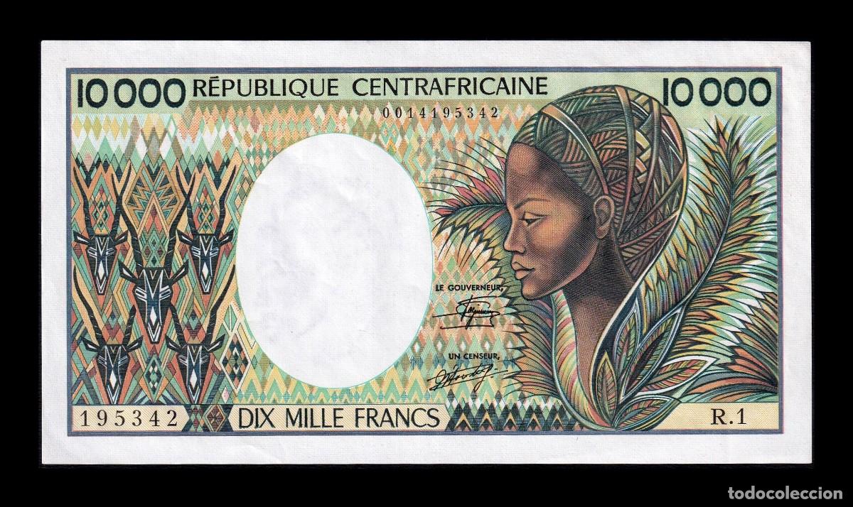 Billetes extranjeros: Rep&uacute;blica Centroafricana 10000 Francos 1983 Pick 13b Sc Unc