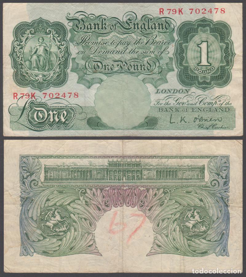 Internationale Banknoten: BILLETE GRAN BRETA&Ntilde;A - 1 LIBRA - 1955 - PICK#369 - E.B.C.