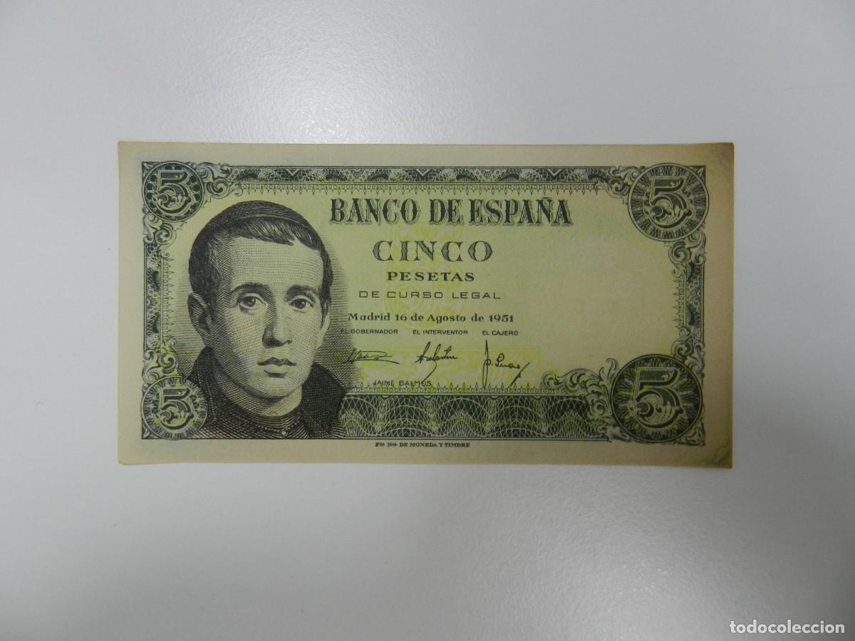 Billetes extranjeros: 1 Billete 5 pesetas 1951