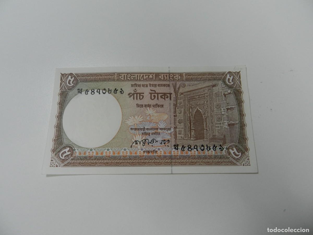Billetes extranjeros: 1 Billete 5 taka Banglades