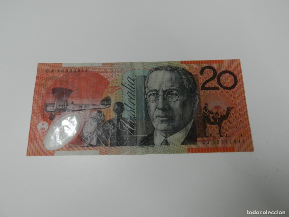 Billetes extranjeros: 1 Billete de 20 d&oacute;lares australianos