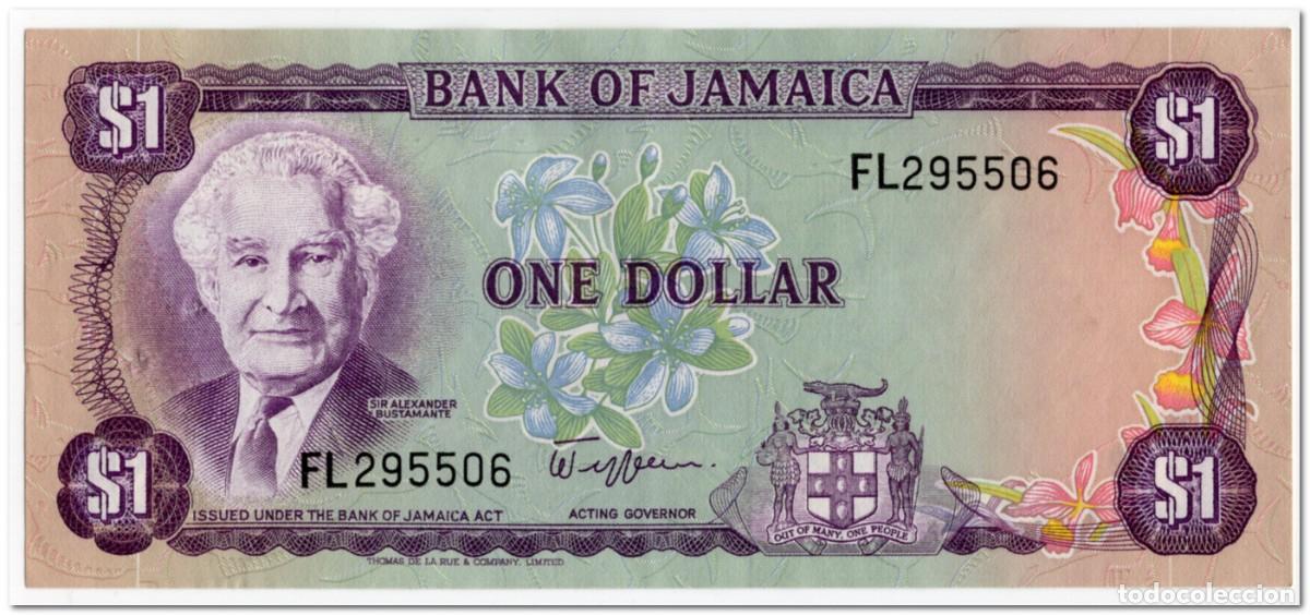 Billetes extranjeros: JAMAICA,1 DOLLAR,1982-86,P.64a,VF