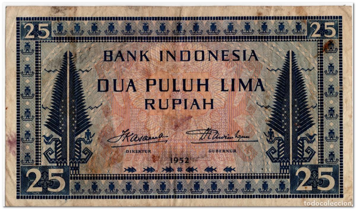 Billetes extranjeros: INDONESIA,25 RUPIAH,1952,P.44,FINE