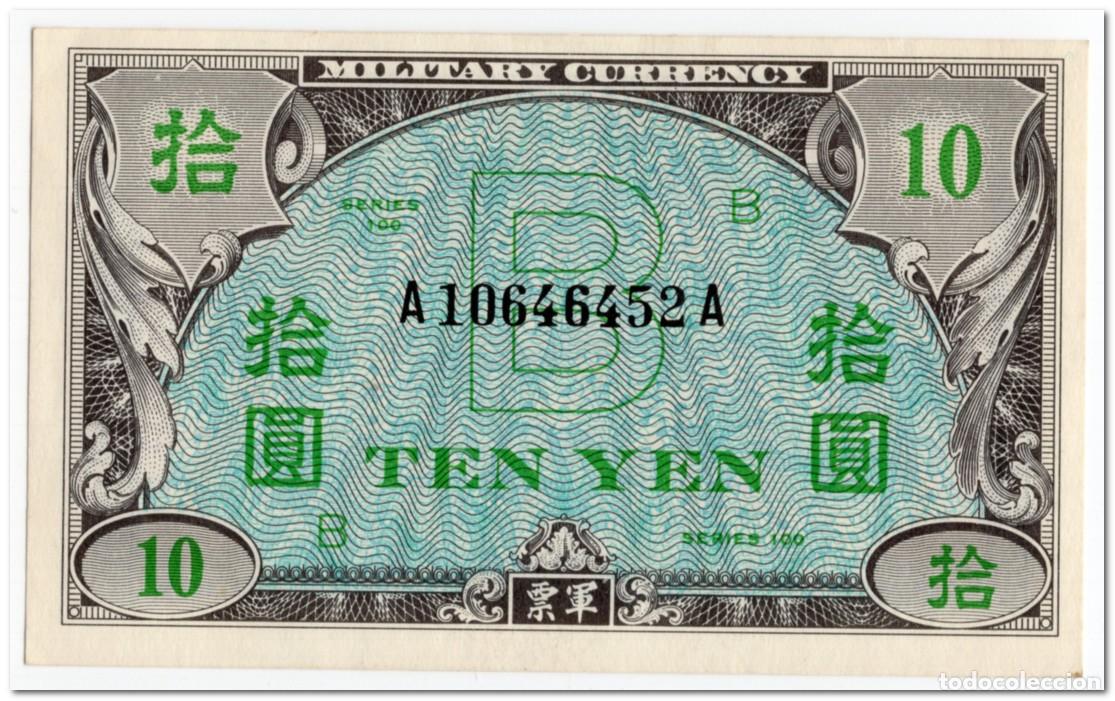 Billetes extranjeros: JAPAN,10 YEN,1945,P.71,AU-UNC