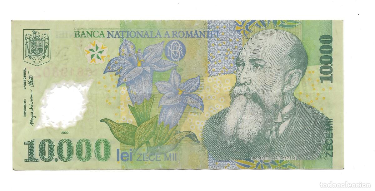 Billetes extranjeros: Billete de 10000 Lei de Rumania, 2000.