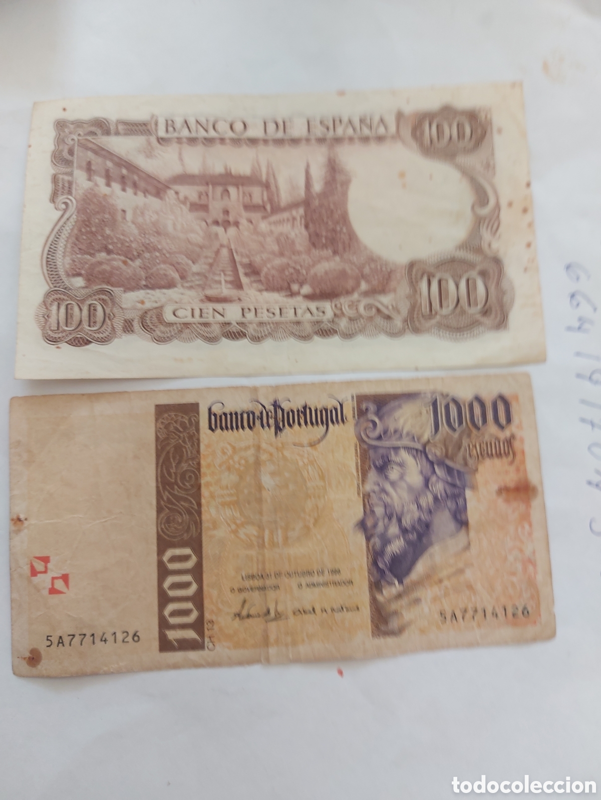 Notas Internacionais: 1 billete de Spain y1dePor