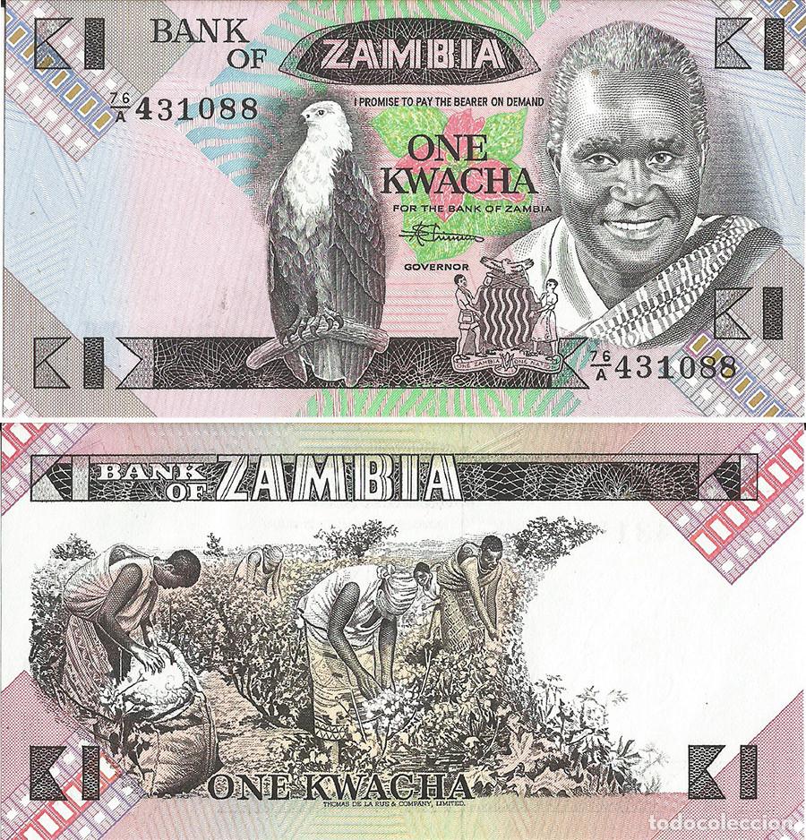 Notas Internacionais: BILLETES ZAMBIA - SERIE COMPLETA - 1980/1988 - PLANCHA
