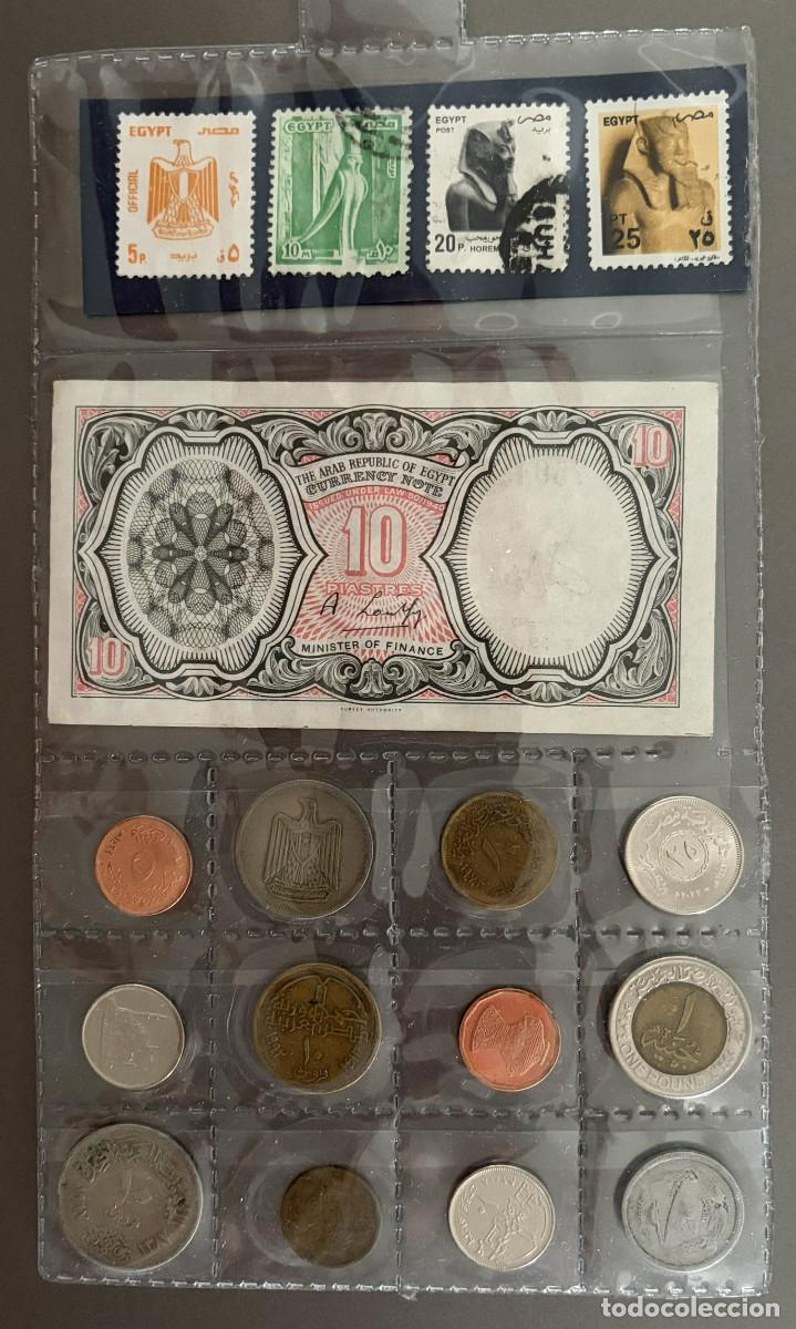 Billetes extranjeros: OTEN184, EGIPTO, BLISTER RECUERDO, SELLOS, BILLETE Y MONEDAS