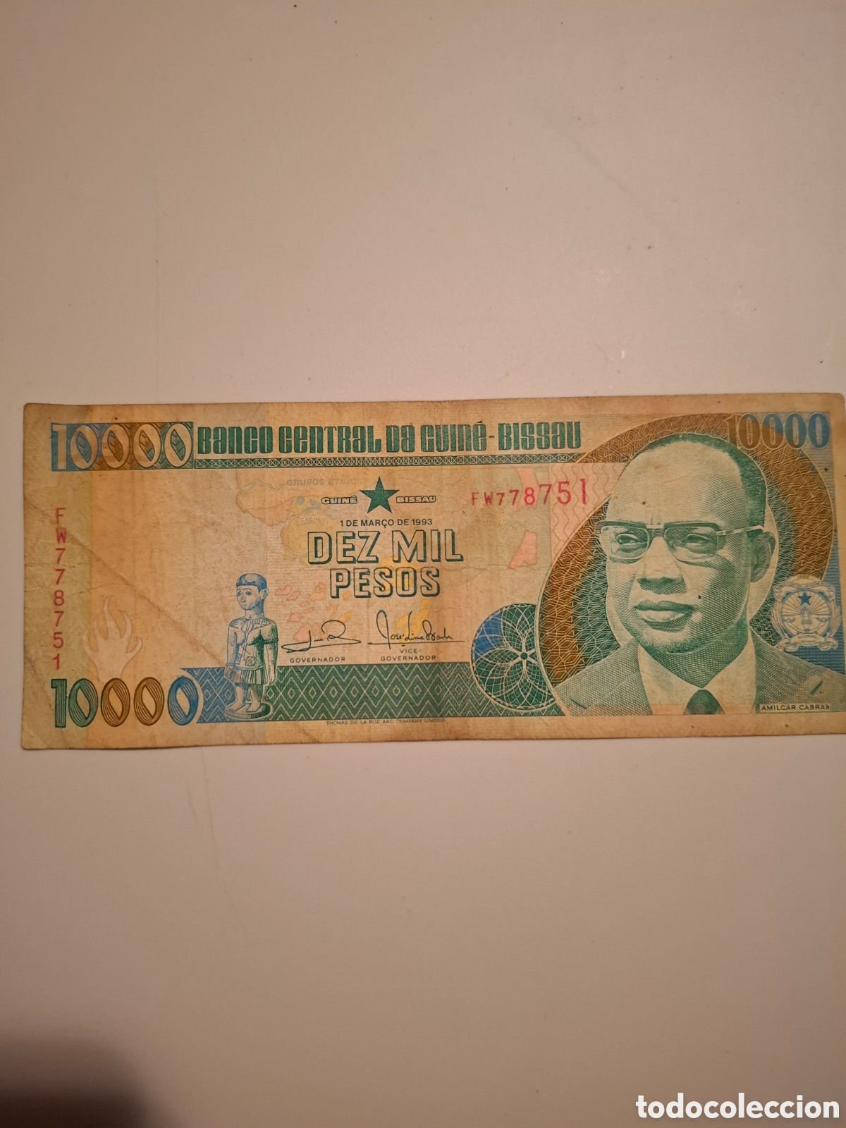 Billetes extranjeros: Billete 10.000 pesos guinea