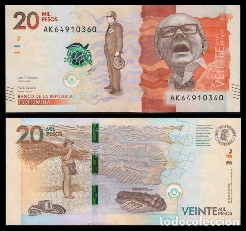 Billetes extranjeros: Colombia 20.000 Pesos 23-7-2019 Pick 461e UNC
