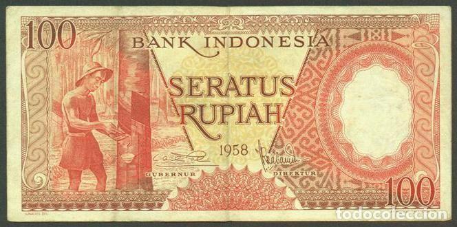 Billetes extranjeros: INDONESIA. 100 rupiah 1958. Pick 59.