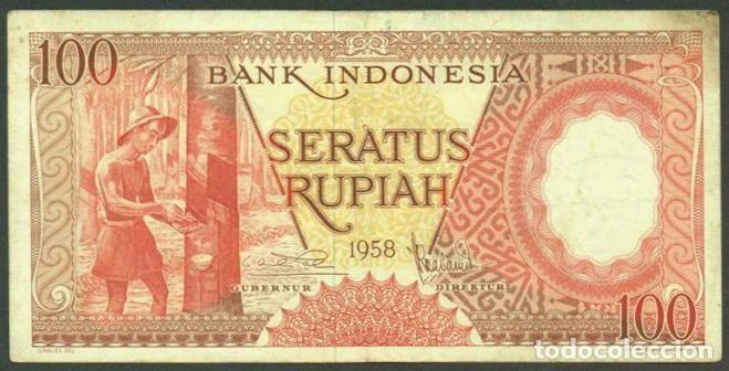 Billetes extranjeros: INDONESIA. 100 rupiah 1958. Pick 59.