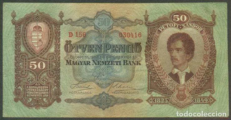 Billets internationaux: HUNGRIA. 50 pengo 1932. Pick 99.