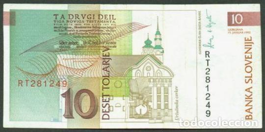 Billetes extranjeros: ESLOVENIA. 10 tolarjev 15.1. 1992. Pick 11.