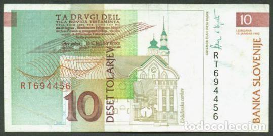 Billetes extranjeros: ESLOVENIA. 10 tolarjev 15.1. 1992. Pick 11.