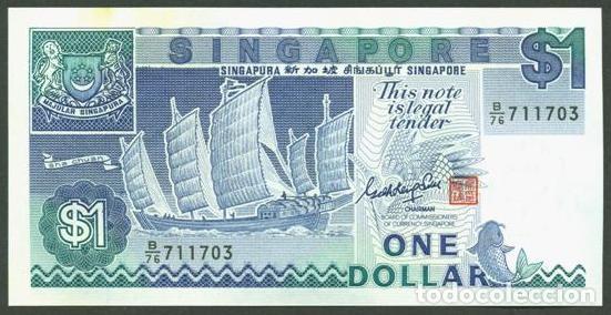Billetes extranjeros: SINGAPUR. 1 $ (1987). Pick 18. S/C. Ver nota. - Foto 1